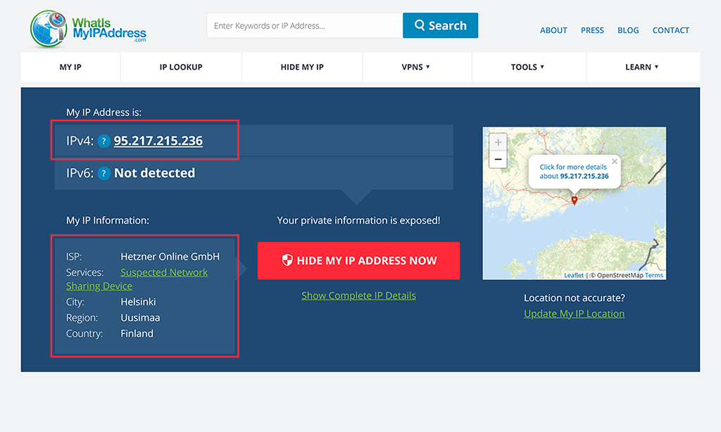 VPN آی پی ثابت چیست؟ 4 بررسی وبسایت WHATISMYIPADDRESS.COM VPN آی پی ثابت چیست؟